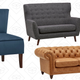 Stone & Beam Bradbury Chesterfield Modern Sofa, 79" W, Cognac | $1,150 | Amazon
Rivet Ashworth Armless Velvet Accent Chair, Navy | $150 | Amazon
Rivet Hawthorne Mid-Century Tufted Modern Settee | $425 | Amazon